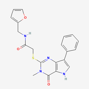 N-[(furan-2-yl)methyl]-2-({3-methyl-4-oxo-7-phenyl-3H,4H,5H-pyrrolo[3,2-d]pyrimidin-2-yl}sulfanyl)acetamide