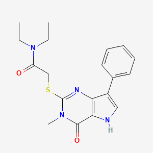 N,N-diethyl-2-({3-methyl-4-oxo-7-phenyl-3H,4H,5H-pyrrolo[3,2-d]pyrimidin-2-yl}sulfanyl)acetamide