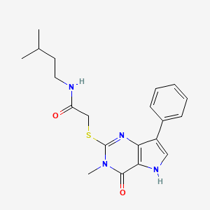 N-isopentyl-2-((3-methyl-4-oxo-7-phenyl-4,5-dihydro-3H-pyrrolo[3,2-d]pyrimidin-2-yl)thio)acetamide