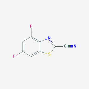 molecular formula C8H2F2N2S B065515 4,6-Difluorobenzothiazole-2-carbonitrile CAS No. 169776-05-0