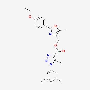 [2-(4-ethoxyphenyl)-5-methyl-1,3-oxazol-4-yl]methyl 1-(3,5-dimethylphenyl)-5-methyl-1H-1,2,3-triazole-4-carboxylate