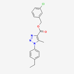 (3-chlorophenyl)methyl 1-(4-ethylphenyl)-5-methyl-1H-1,2,3-triazole-4-carboxylate