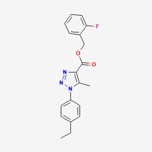 (2-fluorophenyl)methyl 1-(4-ethylphenyl)-5-methyl-1H-1,2,3-triazole-4-carboxylate