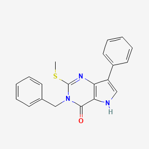 3-benzyl-2-(methylsulfanyl)-7-phenyl-3H,4H,5H-pyrrolo[3,2-d]pyrimidin-4-one