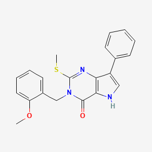 3-[(2-methoxyphenyl)methyl]-2-(methylsulfanyl)-7-phenyl-3H,4H,5H-pyrrolo[3,2-d]pyrimidin-4-one