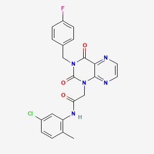 N-(5-chloro-2-methylphenyl)-2-{3-[(4-fluorophenyl)methyl]-2,4-dioxo-1,2,3,4-tetrahydropteridin-1-yl}acetamide