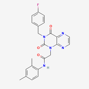 N-(2,4-dimethylphenyl)-2-{3-[(4-fluorophenyl)methyl]-2,4-dioxo-1,2,3,4-tetrahydropteridin-1-yl}acetamide