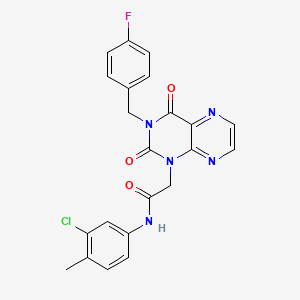 N-(3-chloro-4-methylphenyl)-2-{3-[(4-fluorophenyl)methyl]-2,4-dioxo-1,2,3,4-tetrahydropteridin-1-yl}acetamide