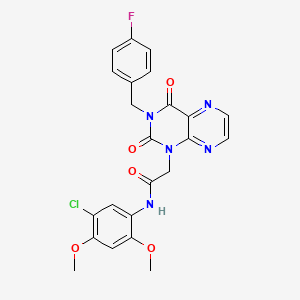 N-(5-chloro-2,4-dimethoxyphenyl)-2-{3-[(4-fluorophenyl)methyl]-2,4-dioxo-1,2,3,4-tetrahydropteridin-1-yl}acetamide