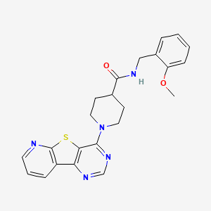 N-[(2-methoxyphenyl)methyl]-1-{8-thia-3,5,10-triazatricyclo[7.4.0.0^{2,7}]trideca-1(13),2(7),3,5,9,11-hexaen-6-yl}piperidine-4-carboxamide