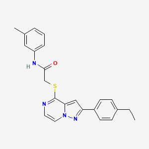 2-{[2-(4-ethylphenyl)pyrazolo[1,5-a]pyrazin-4-yl]sulfanyl}-N-(3-methylphenyl)acetamide