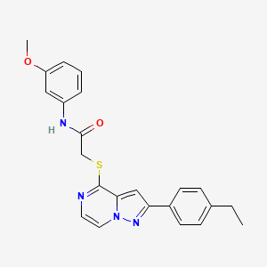 2-{[2-(4-ethylphenyl)pyrazolo[1,5-a]pyrazin-4-yl]sulfanyl}-N-(3-methoxyphenyl)acetamide