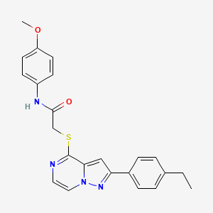 2-{[2-(4-ethylphenyl)pyrazolo[1,5-a]pyrazin-4-yl]sulfanyl}-N-(4-methoxyphenyl)acetamide