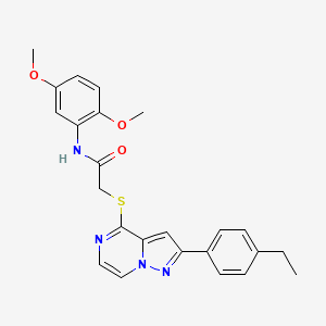 N-(2,5-dimethoxyphenyl)-2-{[2-(4-ethylphenyl)pyrazolo[1,5-a]pyrazin-4-yl]sulfanyl}acetamide