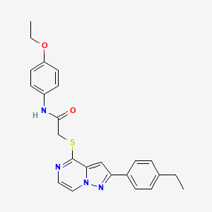 molecular formula C24H24N4O2S B6551672 N-(4-ethoxyphenyl)-2-{[2-(4-ethylphenyl)pyrazolo[1,5-a]pyrazin-4-yl]sulfanyl}acetamide CAS No. 1040651-24-8