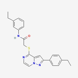 molecular formula C24H24N4OS B6551710 N-(3-ethylphenyl)-2-{[2-(4-ethylphenyl)pyrazolo[1,5-a]pyrazin-4-yl]sulfanyl}acetamide CAS No. 1040651-89-5