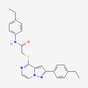 N-(4-ethylphenyl)-2-{[2-(4-ethylphenyl)pyrazolo[1,5-a]pyrazin-4-yl]sulfanyl}acetamide