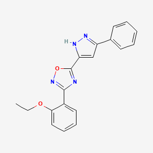 3-(2-ethoxyphenyl)-5-(3-phenyl-1H-pyrazol-5-yl)-1,2,4-oxadiazole