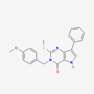 3-[(4-methoxyphenyl)methyl]-2-(methylsulfanyl)-7-phenyl-3H,4H,5H-pyrrolo[3,2-d]pyrimidin-4-one