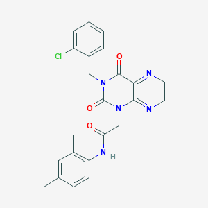 2-{3-[(2-chlorophenyl)methyl]-2,4-dioxo-1,2,3,4-tetrahydropteridin-1-yl}-N-(2,4-dimethylphenyl)acetamide