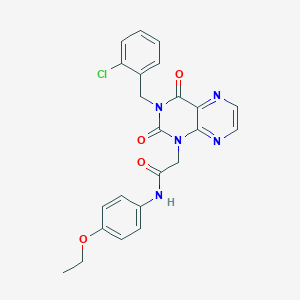 2-{3-[(2-chlorophenyl)methyl]-2,4-dioxo-1,2,3,4-tetrahydropteridin-1-yl}-N-(4-ethoxyphenyl)acetamide