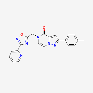 2-(4-methylphenyl)-5-{[3-(pyridin-2-yl)-1,2,4-oxadiazol-5-yl]methyl}-4H,5H-pyrazolo[1,5-a]pyrazin-4-one