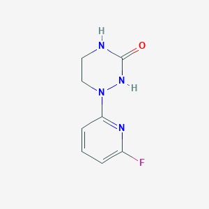 molecular formula C8H9FN4O B065520 1-(6-Fluoropyridin-2-yl)-1,2,4-triazinan-3-one CAS No. 181881-31-2