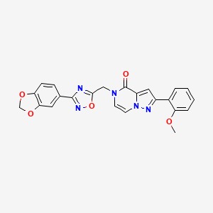 5-{[3-(2H-1,3-benzodioxol-5-yl)-1,2,4-oxadiazol-5-yl]methyl}-2-(2-methoxyphenyl)-4H,5H-pyrazolo[1,5-a]pyrazin-4-one