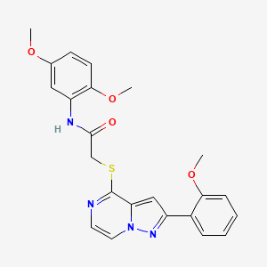 molecular formula C23H22N4O4S B6552151 N-(2,5-dimethoxyphenyl)-2-{[2-(2-methoxyphenyl)pyrazolo[1,5-a]pyrazin-4-yl]sulfanyl}acetamide CAS No. 1040676-36-5