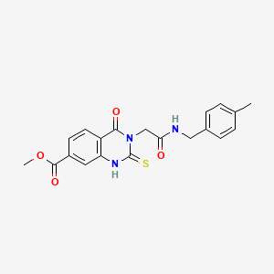 molecular formula C20H19N3O4S B6552186 methyl 3-({[(4-methylphenyl)methyl]carbamoyl}methyl)-4-oxo-2-sulfanylidene-1,2,3,4-tetrahydroquinazoline-7-carboxylate CAS No. 1040678-89-4