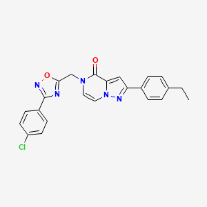 5-{[3-(4-chlorophenyl)-1,2,4-oxadiazol-5-yl]methyl}-2-(4-ethylphenyl)-4H,5H-pyrazolo[1,5-a]pyrazin-4-one