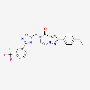 2-(4-ethylphenyl)-5-({3-[3-(trifluoromethyl)phenyl]-1,2,4-oxadiazol-5-yl}methyl)-4H,5H-pyrazolo[1,5-a]pyrazin-4-one