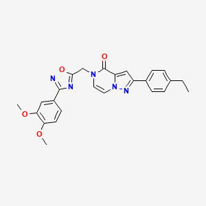 5-{[3-(3,4-dimethoxyphenyl)-1,2,4-oxadiazol-5-yl]methyl}-2-(4-ethylphenyl)-4H,5H-pyrazolo[1,5-a]pyrazin-4-one