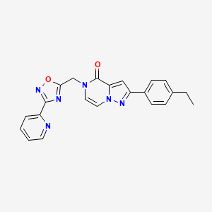 2-(4-ethylphenyl)-5-{[3-(pyridin-2-yl)-1,2,4-oxadiazol-5-yl]methyl}-4H,5H-pyrazolo[1,5-a]pyrazin-4-one