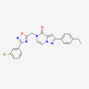 5-{[3-(3-bromophenyl)-1,2,4-oxadiazol-5-yl]methyl}-2-(4-ethylphenyl)-4H,5H-pyrazolo[1,5-a]pyrazin-4-one