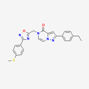 2-(4-ethylphenyl)-5-({3-[4-(methylsulfanyl)phenyl]-1,2,4-oxadiazol-5-yl}methyl)-4H,5H-pyrazolo[1,5-a]pyrazin-4-one