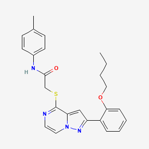 2-{[2-(2-butoxyphenyl)pyrazolo[1,5-a]pyrazin-4-yl]sulfanyl}-N-(4-methylphenyl)acetamide