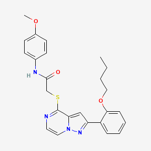 2-{[2-(2-butoxyphenyl)pyrazolo[1,5-a]pyrazin-4-yl]sulfanyl}-N-(4-methoxyphenyl)acetamide