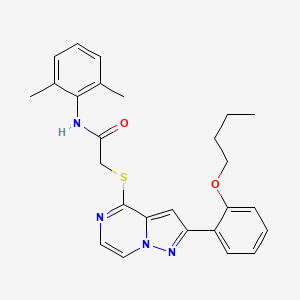 2-{[2-(2-butoxyphenyl)pyrazolo[1,5-a]pyrazin-4-yl]sulfanyl}-N-(2,6-dimethylphenyl)acetamide