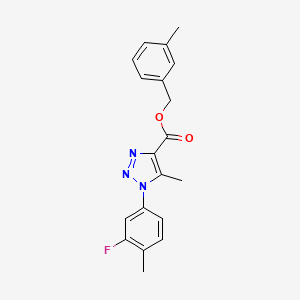 molecular formula C19H18FN3O2 B6552573 (3-methylphenyl)methyl 1-(3-fluoro-4-methylphenyl)-5-methyl-1H-1,2,3-triazole-4-carboxylate CAS No. 1040655-96-6