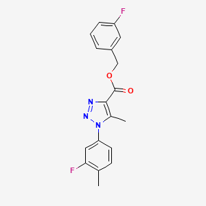 (3-fluorophenyl)methyl 1-(3-fluoro-4-methylphenyl)-5-methyl-1H-1,2,3-triazole-4-carboxylate