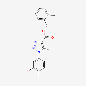molecular formula C19H18FN3O2 B6552589 (2-methylphenyl)methyl 1-(3-fluoro-4-methylphenyl)-5-methyl-1H-1,2,3-triazole-4-carboxylate CAS No. 1040656-17-4