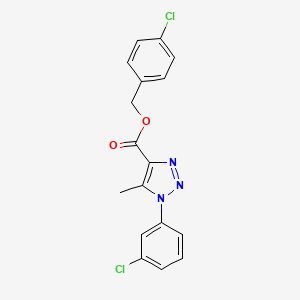 (4-chlorophenyl)methyl 1-(3-chlorophenyl)-5-methyl-1H-1,2,3-triazole-4-carboxylate