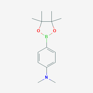 molecular formula C14H22BNO2 B065529 N,N-dimethyl-4-(4,4,5,5-tetramethyl-1,3,2-dioxaborolan-2-yl)aniline CAS No. 171364-78-6