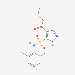 molecular formula C14H17N3O4S B6553512 ethyl 5-[(2,6-dimethylphenyl)sulfamoyl]-1H-pyrazole-4-carboxylate CAS No. 1187446-90-7