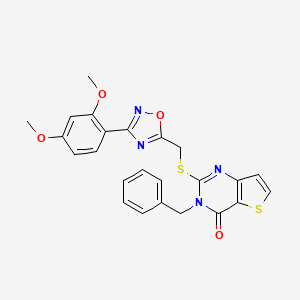 molecular formula C24H20N4O4S2 B6553554 3-benzyl-2-({[3-(2,4-dimethoxyphenyl)-1,2,4-oxadiazol-5-yl]methyl}sulfanyl)-3H,4H-thieno[3,2-d]pyrimidin-4-one CAS No. 1040671-07-5