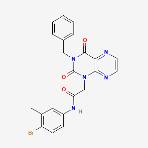 2-(3-benzyl-2,4-dioxo-1,2,3,4-tetrahydropteridin-1-yl)-N-(4-bromo-3-methylphenyl)acetamide