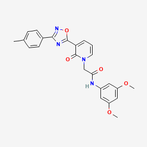 molecular formula C24H22N4O5 B6553922 N-(3,5-dimethoxyphenyl)-2-{3-[3-(4-methylphenyl)-1,2,4-oxadiazol-5-yl]-2-oxo-1,2-dihydropyridin-1-yl}acetamide CAS No. 1040649-45-3