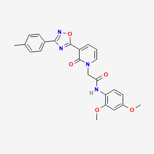 molecular formula C24H22N4O5 B6553925 N-(2,4-dimethoxyphenyl)-2-{3-[3-(4-methylphenyl)-1,2,4-oxadiazol-5-yl]-2-oxo-1,2-dihydropyridin-1-yl}acetamide CAS No. 1040649-95-3