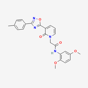 molecular formula C24H22N4O5 B6553932 N-(2,5-dimethoxyphenyl)-2-{3-[3-(4-methylphenyl)-1,2,4-oxadiazol-5-yl]-2-oxo-1,2-dihydropyridin-1-yl}acetamide CAS No. 1040650-16-5